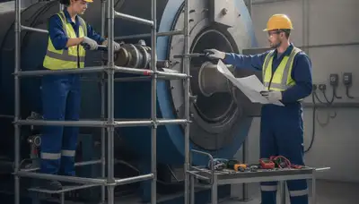 Boiler repair technician servicing a home in Glendale, AZ for reliable plumbing maintenance