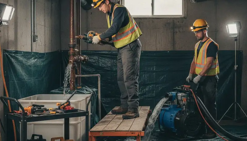 Emergency plumbing repair in Glendale, AZ for burst pipes, drain backups, and water heater failures