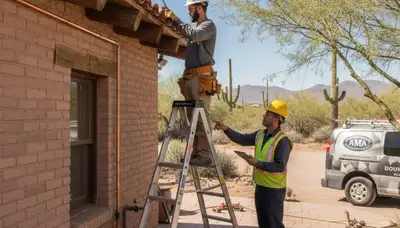 Glendale, AZ plumber repairing a residential pipe leak for fast plumbing service