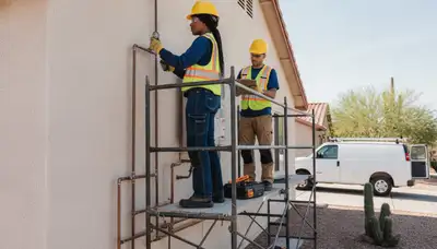 Glendale, AZ plumber repairing residential pipes for plumbing service at plumbersglendaleaz-new.com