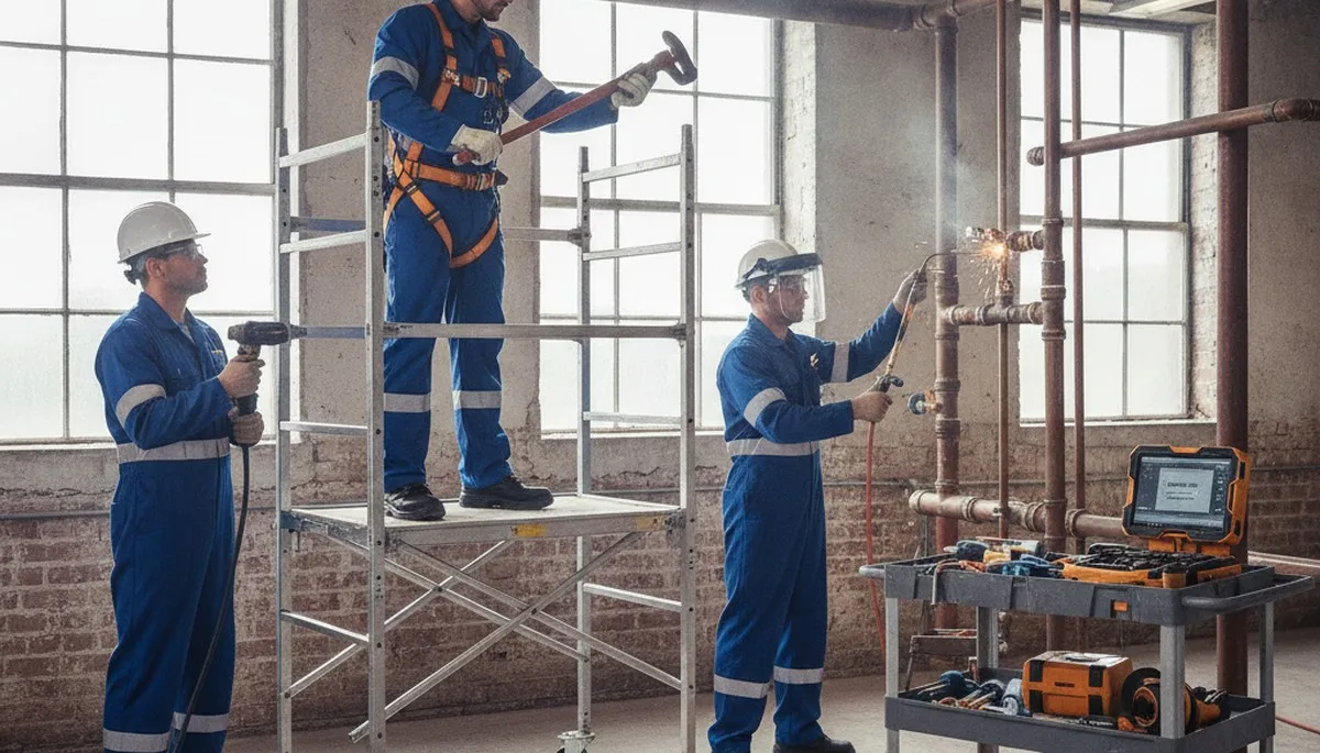Glendale, AZ plumber repairing residential pipes for local plumbing service