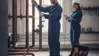 Plumber repairing a home pipe in Glendale, AZ for residential plumbing repair service