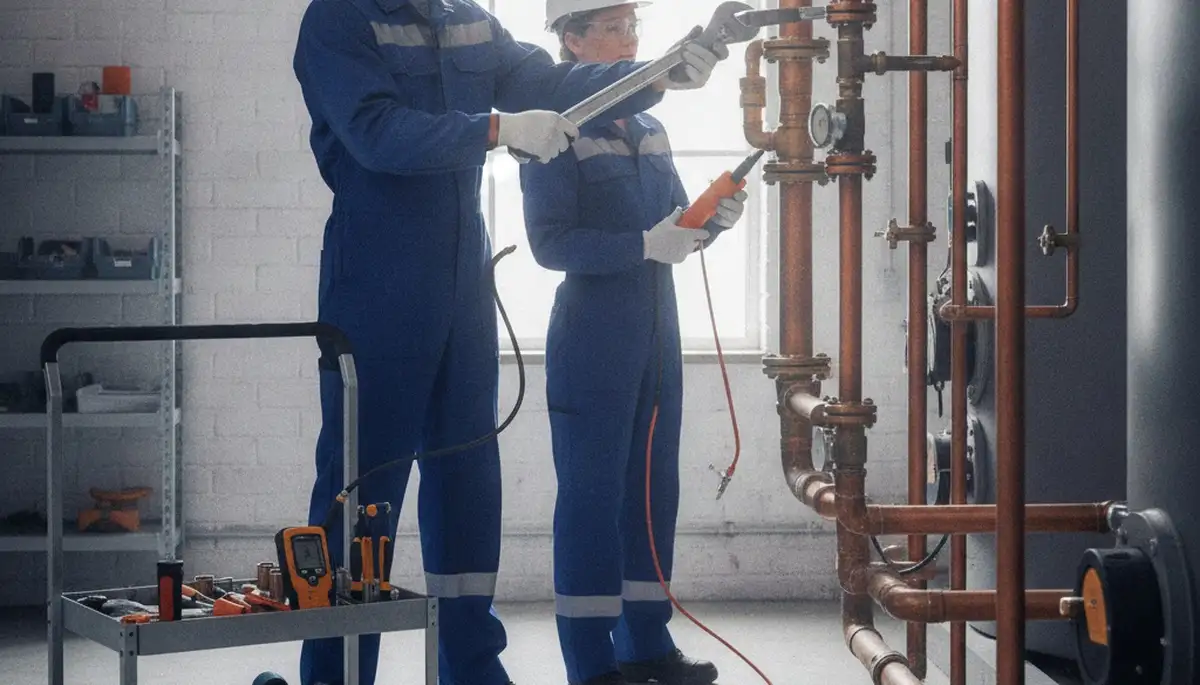Glendale, AZ plumber repairing a residential pipe for plumbing repair service