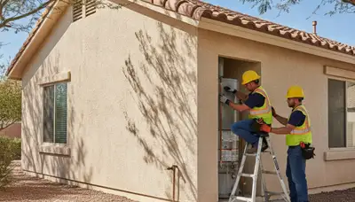 Professional plumber servicing a Glendale, AZ plumbing repair job for a local home or business