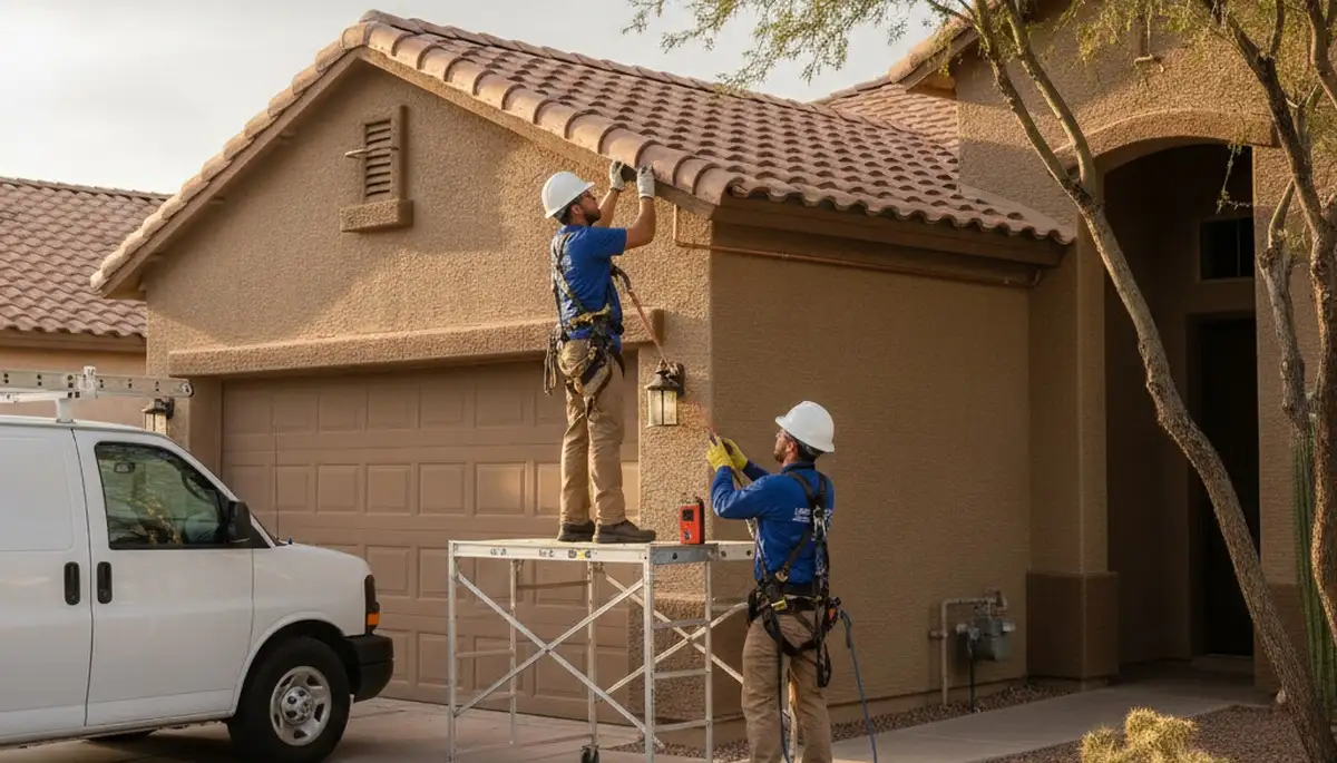 Glendale, AZ plumber repairing a residential pipe for plumbing service