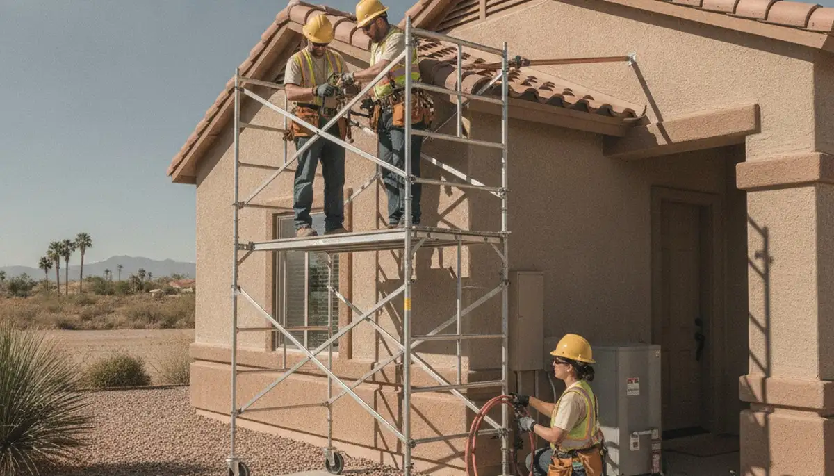 Plumber repairing a pipe in Glendale, AZ for plumbing repair service