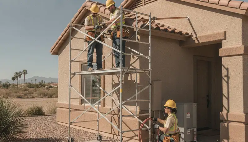 Plumber repairing a pipe in Glendale, AZ for plumbing repair service