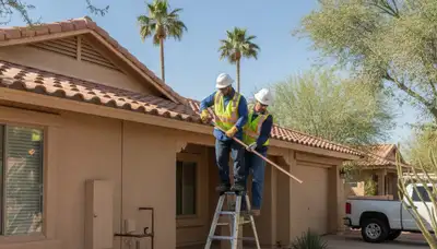 Plumber repairing a leak in Glendale, AZ, for residential plumbing service