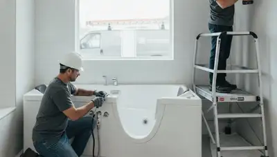 Walk in tub installation for Glendale, AZ home by local plumbing repair professionals